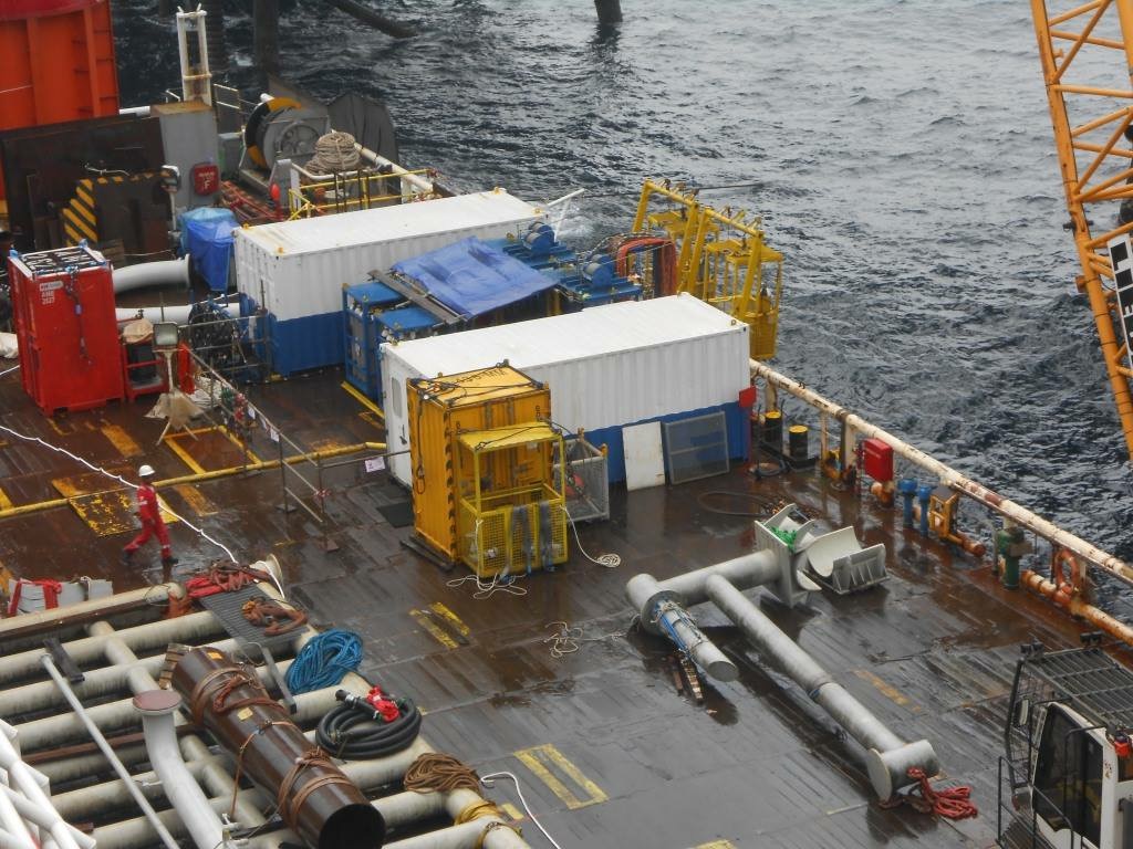 Aberport operational work associated with offshore maintenance